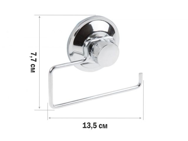 Держатель для туалетной бумаги на вакуумной присоске, хром. сталь, FIX LOCK, PERFECTO LINEA