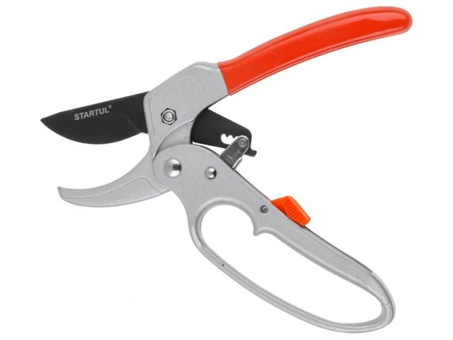 Секатор контактный с храповым механизмом STARTUL GARDEN (ST6093-07)