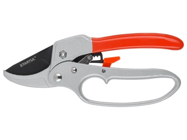 Секатор контактный с храповым механизмом STARTUL GARDEN (ST6093-07)