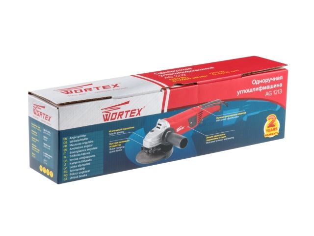 Одноручная углошлифмашина WORTEX AG 1213 в кор. 1250 Вт, 125 мм, 0-11000 об/мин