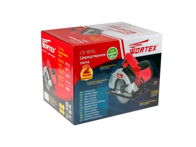 Циркулярная пила WORTEX CS 1613 L в кор. 1300 Вт, 160 мм, до 55 мм, лазер