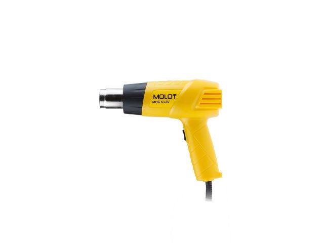 Термовоздуходувка MOLOT MHG 5120 в кор. + набор сопл 2000 Вт, 2 скор., 350-550 °С