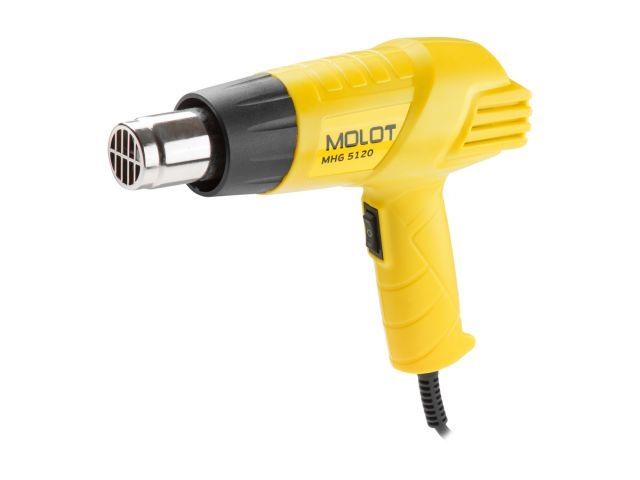 Термовоздуходувка MOLOT MHG 5120 в кор. + набор сопл 2000 Вт, 2 скор., 350-550 °С