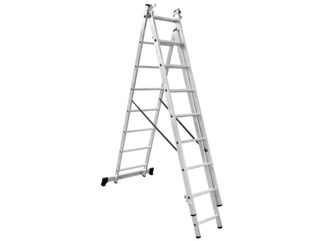 Лестница алюм. 3-х секц. 201/474/214см 3х8 ступ., 9,9кг PRO STARTUL (ST9944-08)