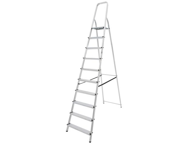 Лестница-стремянка алюм. 217 см 10 ступ. 8,1 кг PRO STARTUL (ST9940-10)