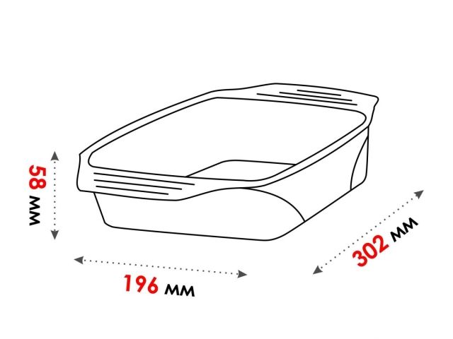 Форма из жаропрочного стекла, 2.0 л, прямоугольная, 302x196x58 мм, PERFECTO LINEA