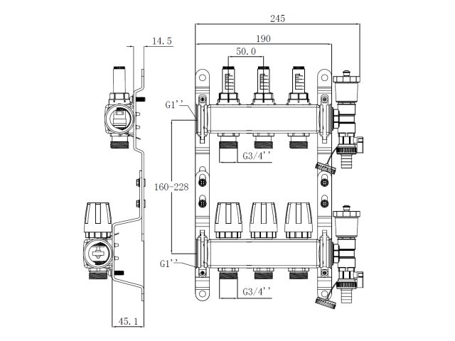 Коллекторная группа AVE136, 3 вых. AV Engineering