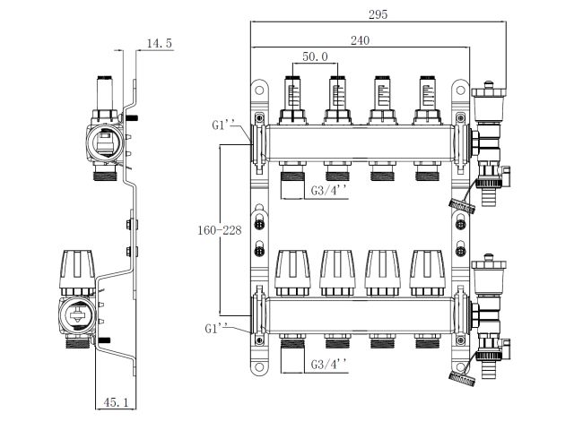 Коллекторная группа AVE136, 4 вых. AV Engineering