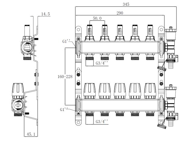 Коллекторная группа AVE136, 5 вых. AV Engineering