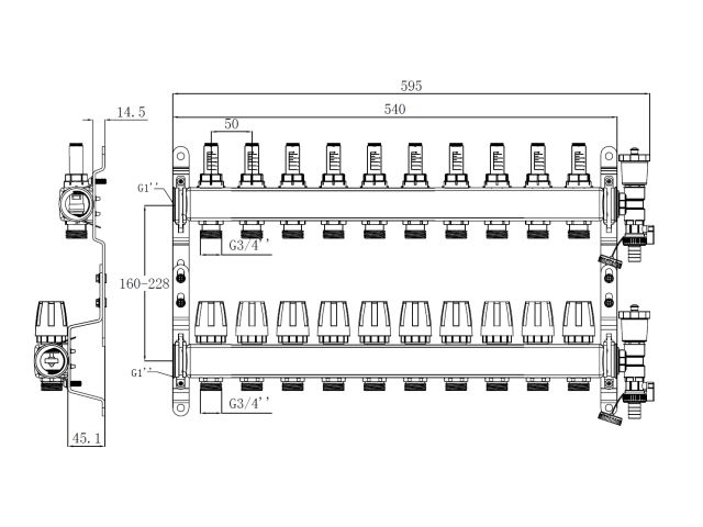 Коллекторная группа AVE136, 10 вых. AV Engineering