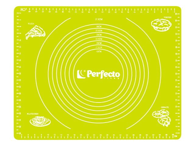 Коврик для теста с мерными делениями, силиконовый, 50х40 см, серия GREEN, PERFECTO LINEA