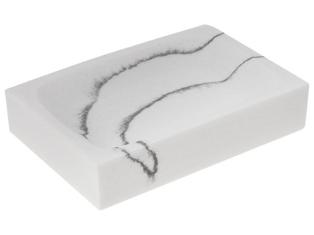 Мыльница MARBLE, белая, PERFECTO LINEA