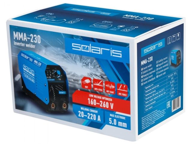 Инвертор сварочный SOLARIS MMA-230