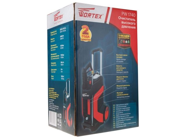 Очиститель высокого давления WORTEX PW 1740 2.40 кВт, 170 бар, 510 л/ч