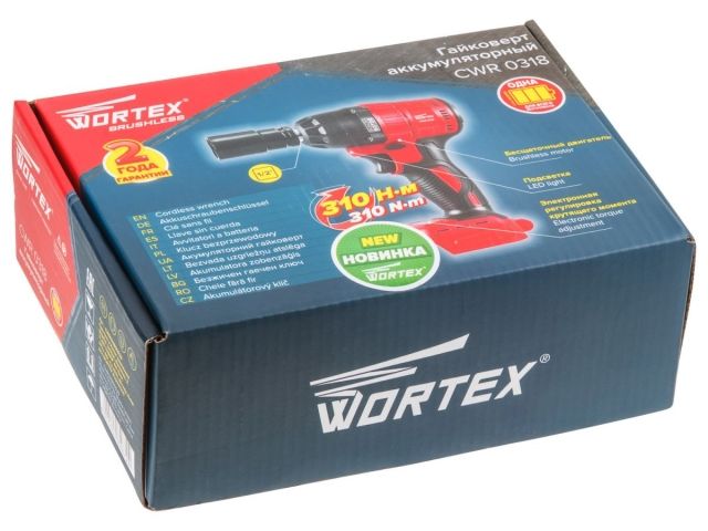 Аккум. ударный гайковерт WORTEX CWR 0318 в кор. ALL1 SOLO БЕСЩЕТ., 18 В, 310 Н*м, 1/2"