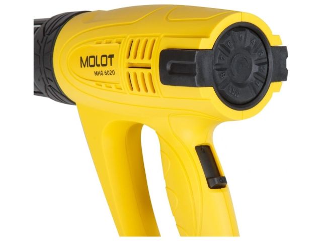 Термовоздуходувка MOLOT MHG 6020 в кор. + набор сопл 2000 Вт, 3 скор., 60-600 °С