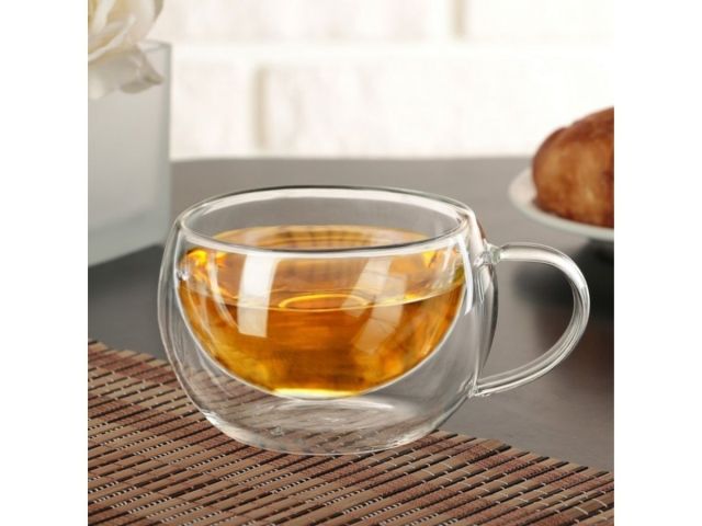 Кружка стеклянная с двойными стенками, 300 мл, серия CAPPUCCINO, PERFECTO LINEA