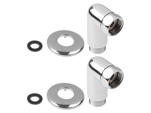 Американка угловая 3/4" вн. х 1/2" нар. ХРОМ, AV Engineering (2 шт. в уп.)