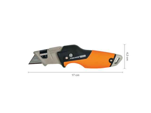 Нож строительный складной, со сменным лезвием CarbonMax FISKARS