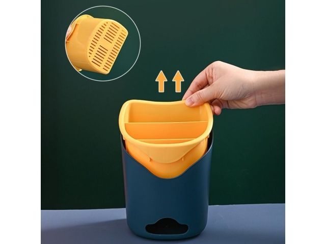 Подставка для столовых приборов, сине-желтая, PERFECTO LINEA