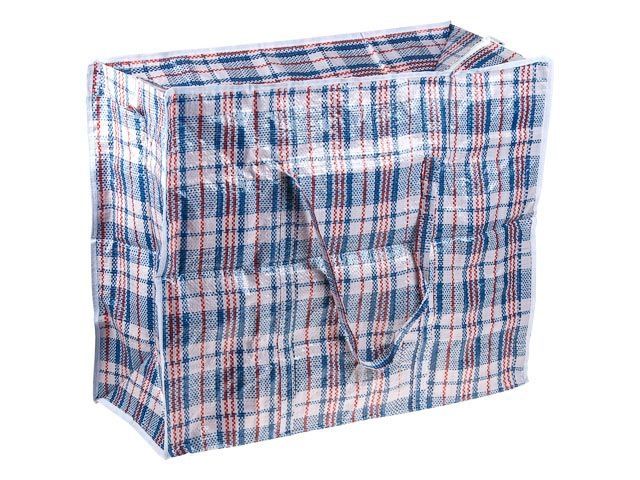 Сумка хозяйственная на молнии, в клетку, 60х50х25 см, PERFECTO LINEA