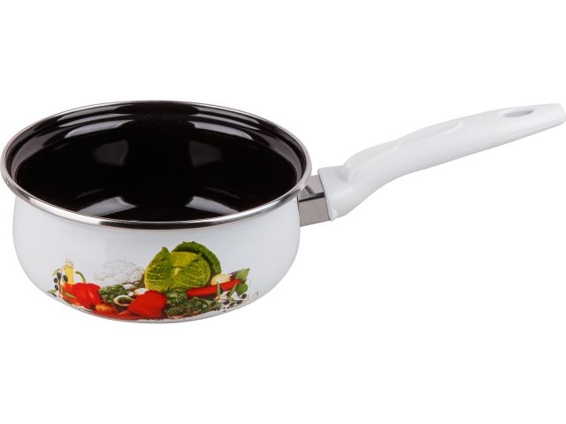 Ковш стальной эмалированный, 1.3 л, серия Урожай, PERFECTO LINEA