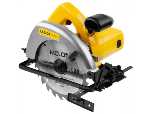 Циркулярная пила MOLOT MCS 1865-1 в кор. 1200 Вт, 185 мм, до 65 мм