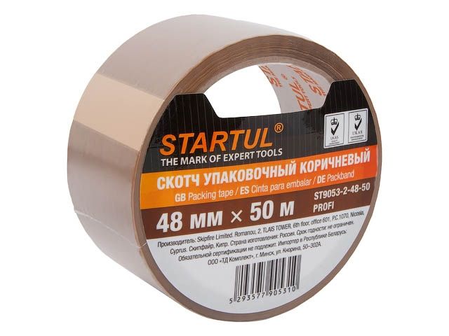 Скотч упаковочный коричневый 48ммх50м STARTUL PROFI (ST9053-2-48-50)