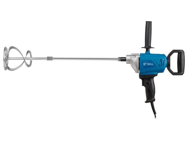 Миксер строительный BULL BM 1408 800 Вт, 1 скор., M14/M12, рег. об. + насадка