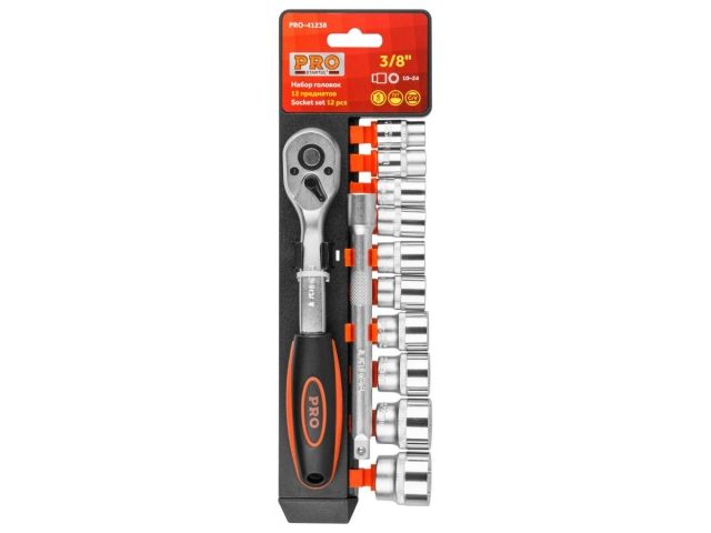 Набор головок 3/8" 10-24мм 12предм. PRO STARTUL (PRO-41238)