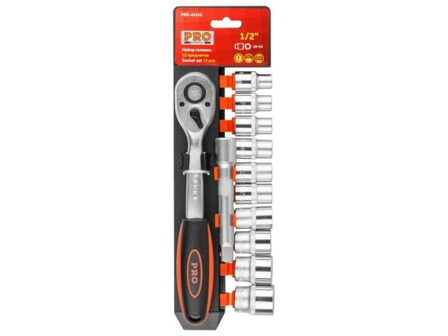 Набор головок 1/2" 10-24мм 12предм. PRO STARTUL (PRO-41212)