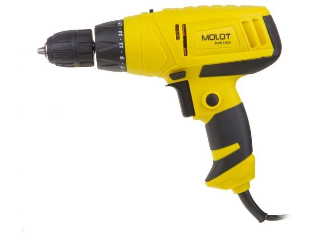 Дрель-шуруповерт MOLOT MDR 1024 в кор. 350 Вт, 20 Нм, 2 скор.