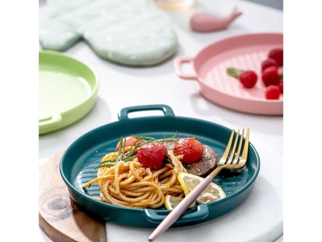 Тарелка-блюдо керамическая, 23.5х18.5х2.5 см, серия ASIAN, черная, PERFECTO LINEA