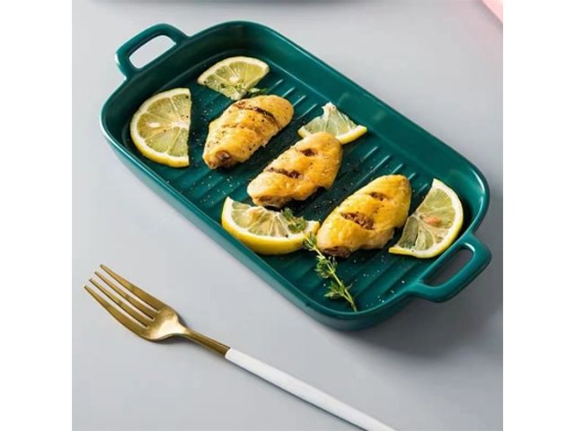 Блюдо керамическое, 29х15х2.5 см, серия ASIAN, зеленое, PERFECTO LINEA