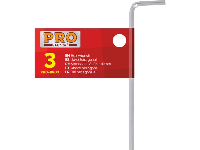 Ключ шестигранный 3х91х22мм PRO STARTUL (PRO-8803)