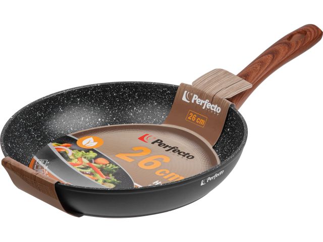 Сковорода ф 26х5.0 см, алюм., антиприг. покр., для индукц. плит, серия Hardy Plus, PERFECTO LINEA