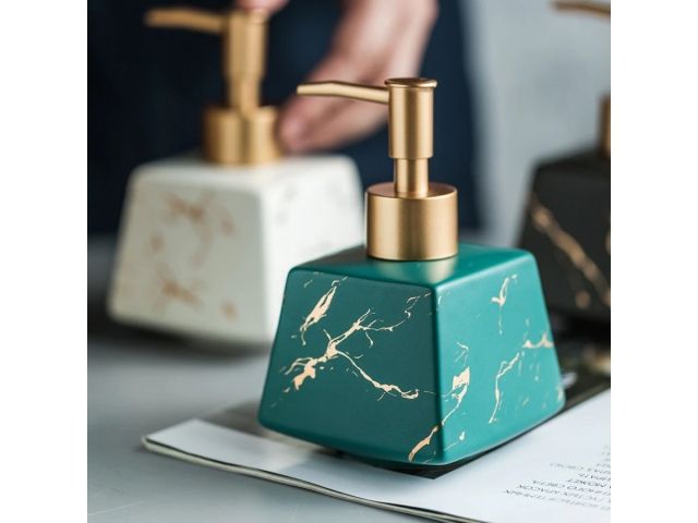 Диспенсер (дозатор) для мыла ELEGANCE, зеленый, PERFECTO LINEA
