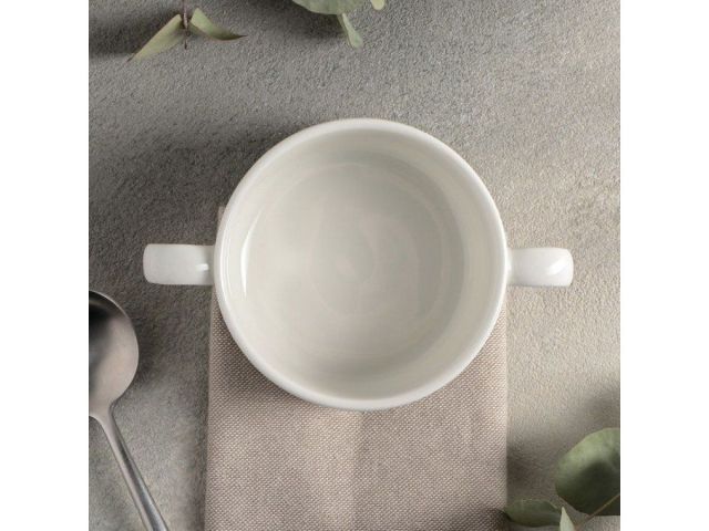 Супница керамическая, 300 мл, белая, PERFECTO LINEA