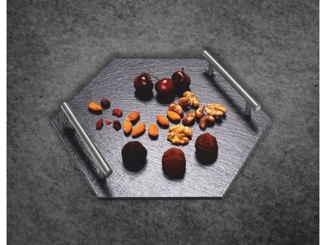 Блюдо для подачи сервировочное 30x26 см, сланец, PERFECTO LINEA