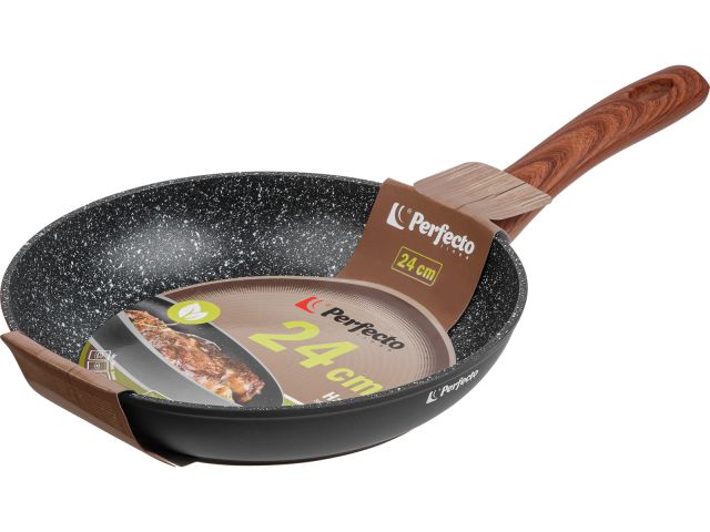 Сковорода ф 24х5.0 см, алюм., антиприг. покр., серия Hardy, PERFECTO LINEA