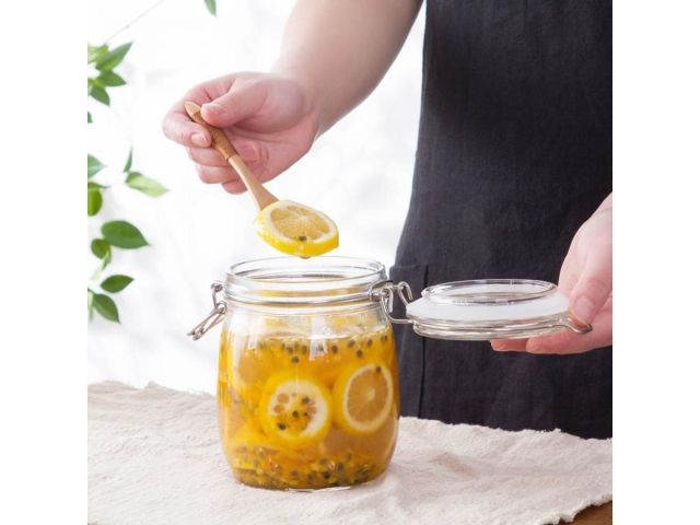 Банка для сыпучих продуктов стеклянная WECKER (Веккер) 750 мл, PERFECTO LINEA