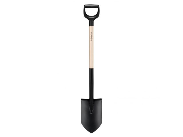 Лопата штыковая с дер. черенком Solid FISKARS