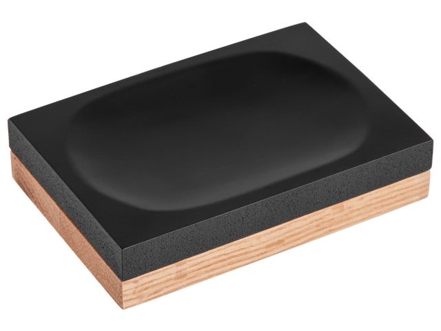 Мыльница WOOD BLISS, черная, PERFECTO LINEA