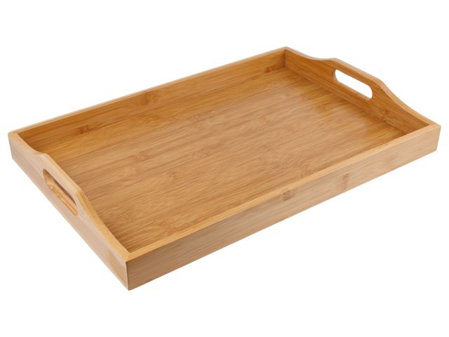 Поднос бамбуковый с ручками, прямоугольный, 46х31 см, BAMBOO, PERFECTO LINEA