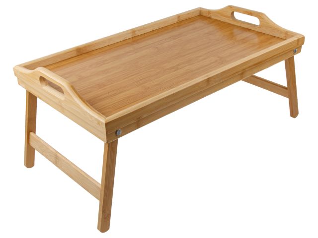 Поднос-столик бамбуковый с ручками, прямоугольный, 50,5х30 см, BAMBOO, PERFECTO LINEA
