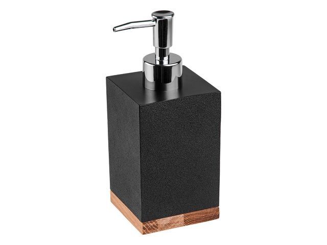 Диспенсер (дозатор) для мыла WOOD BLISS, черный, PERFECTO LINEA