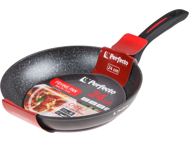 Сковорода ф 24х5.0 см, алюм., антиприг. покр., для индукц. плит, серия CHEF, PERFECTO LINEA