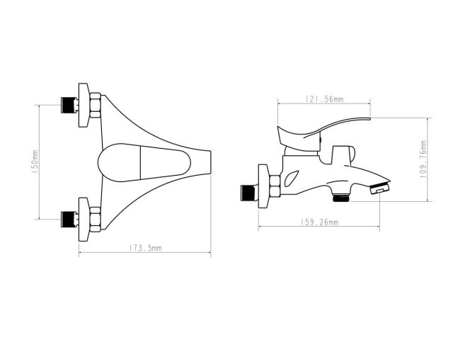 Смеситель для ванны D40-A, серия 310, ECONOCE