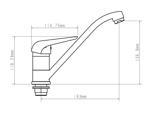 Смеситель для кухни D35-A, серия 280, ECONOCE