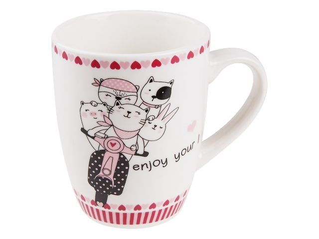 Кружка керамическая, 360 мл., LOVE KITTY-4, PERFECTO LINEA